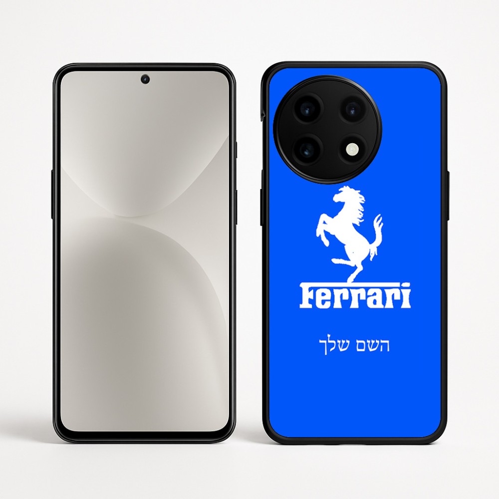 כיסוי בעיצוב אישי עם השם שלך לדגם - OnePlus 12R בעיצוב פרארי