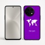 כיסוי בעיצוב אישי עם השם שלך לדגם - OnePlus 12R בעיצוב מפת העולם