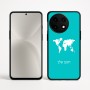 כיסוי בעיצוב אישי עם השם שלך לדגם - OnePlus 12R בעיצוב מפת העולם