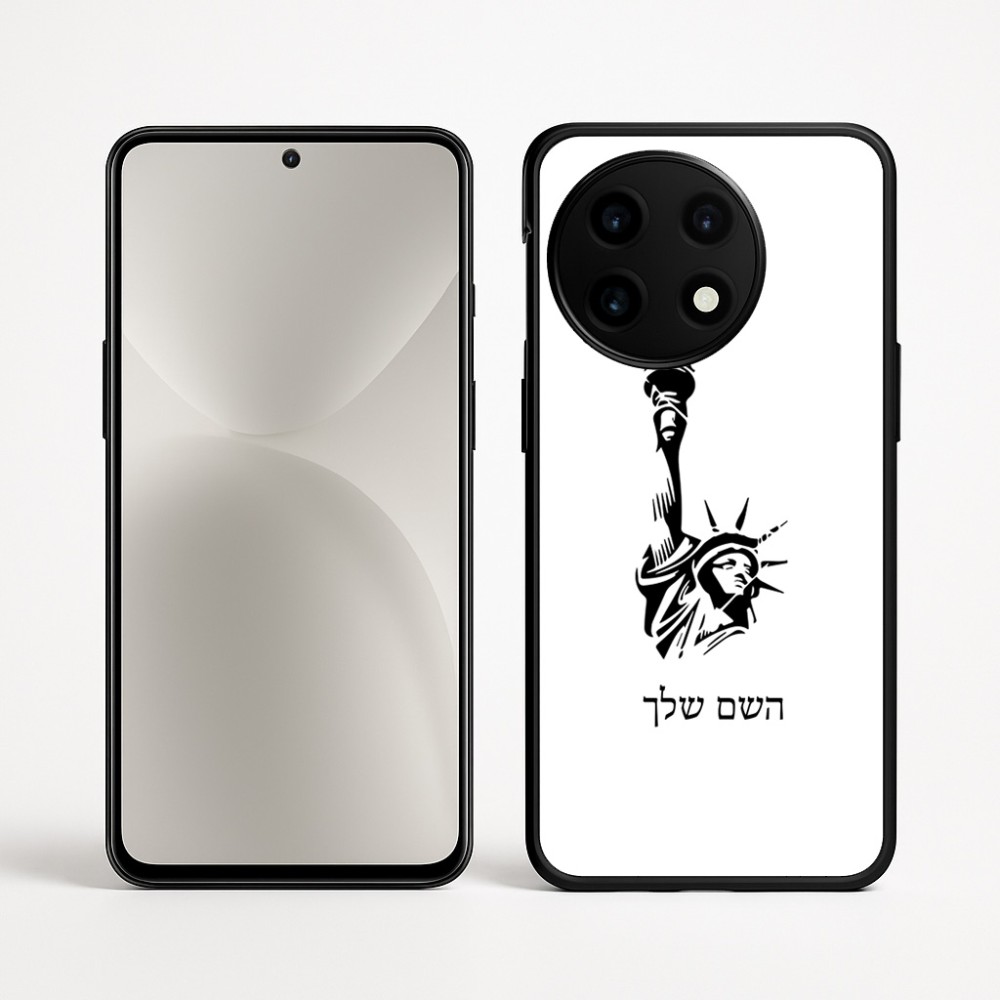 כיסוי בעיצוב אישי עם השם שלך לדגם - OnePlus 12R בעיצוב פסל החירות