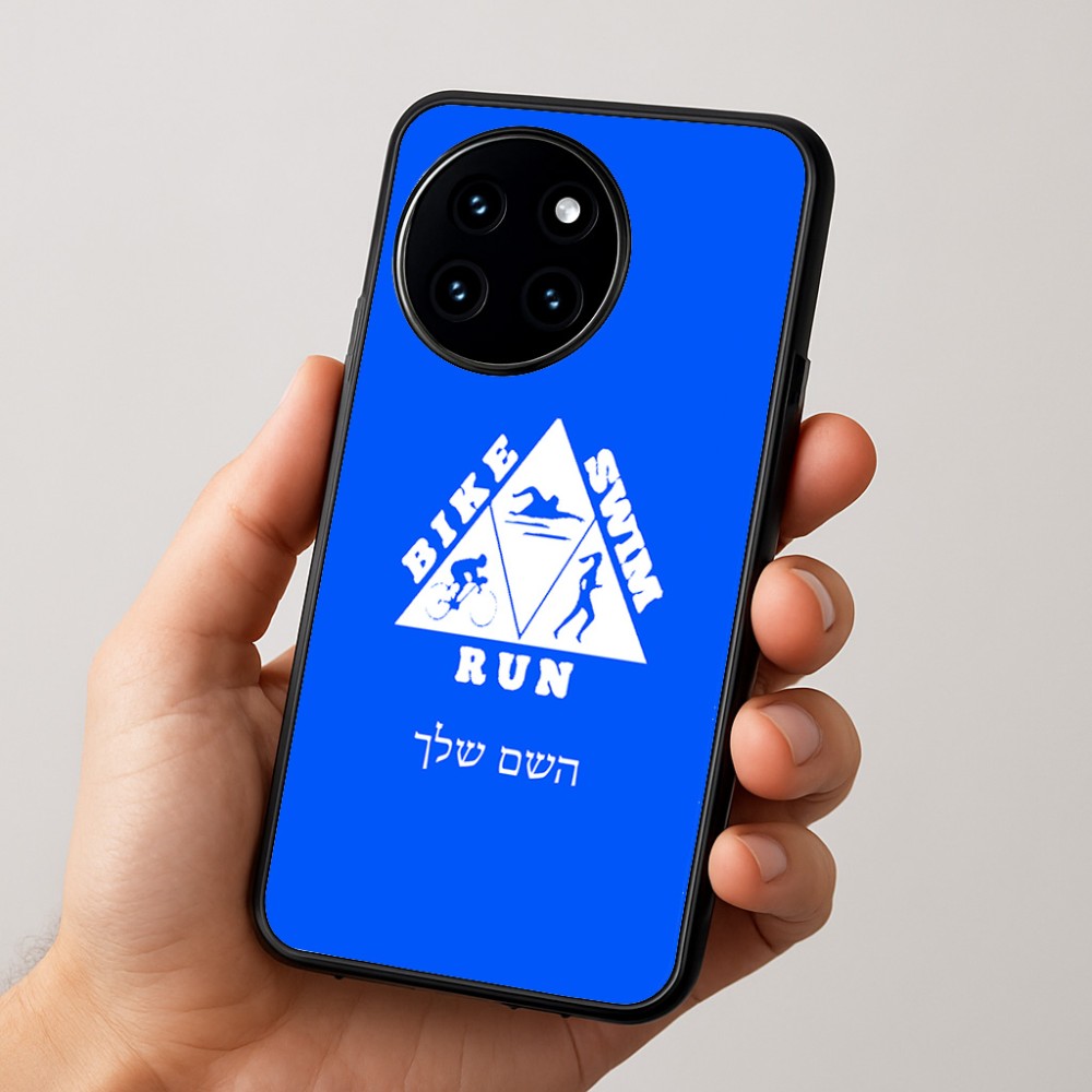 כיסוי בעיצוב אישי עם השם שלך לדגם - OnePlus 12R בעיצוב טריאתלון
