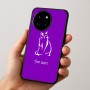 כיסוי בעיצוב אישי עם השם שלך לדגם - OnePlus 12R בעיצוב חתול