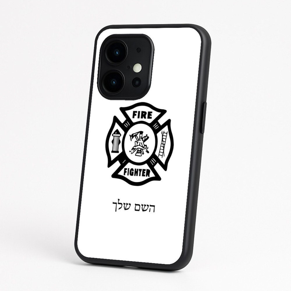 כיסוי בעיצוב אישי עם השם שלך לדגם - OnePlus 15 בעיצוב כבאי - תגית