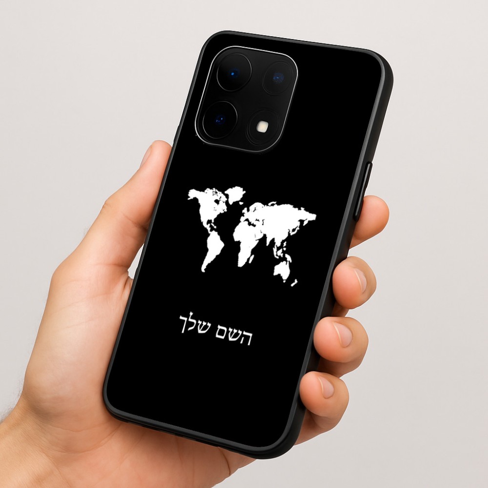 כיסוי בעיצוב אישי עם השם שלך לדגם - OnePlus 15 בעיצוב מפת העולם