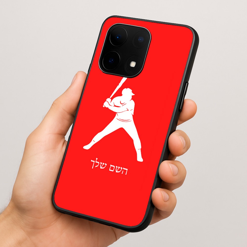 כיסוי בעיצוב אישי עם השם שלך לדגם - OnePlus 15 בעיצוב שחקן בייסבול