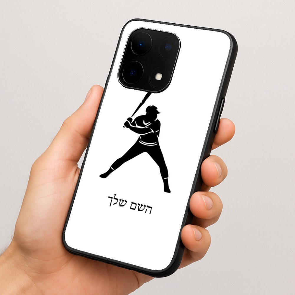 כיסוי בעיצוב אישי עם השם שלך לדגם - OnePlus 15 בעיצוב שחקן בייסבול