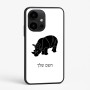 כיסוי בעיצוב אישי עם השם שלך לדגם - OnePlus 15R בעיצוב קרנף