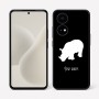כיסוי בעיצוב אישי עם השם שלך לדגם - OnePlus 15R בעיצוב קרנף