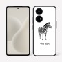 כיסוי בעיצוב אישי עם השם שלך לדגם - OnePlus 15R בעיצוב זברה