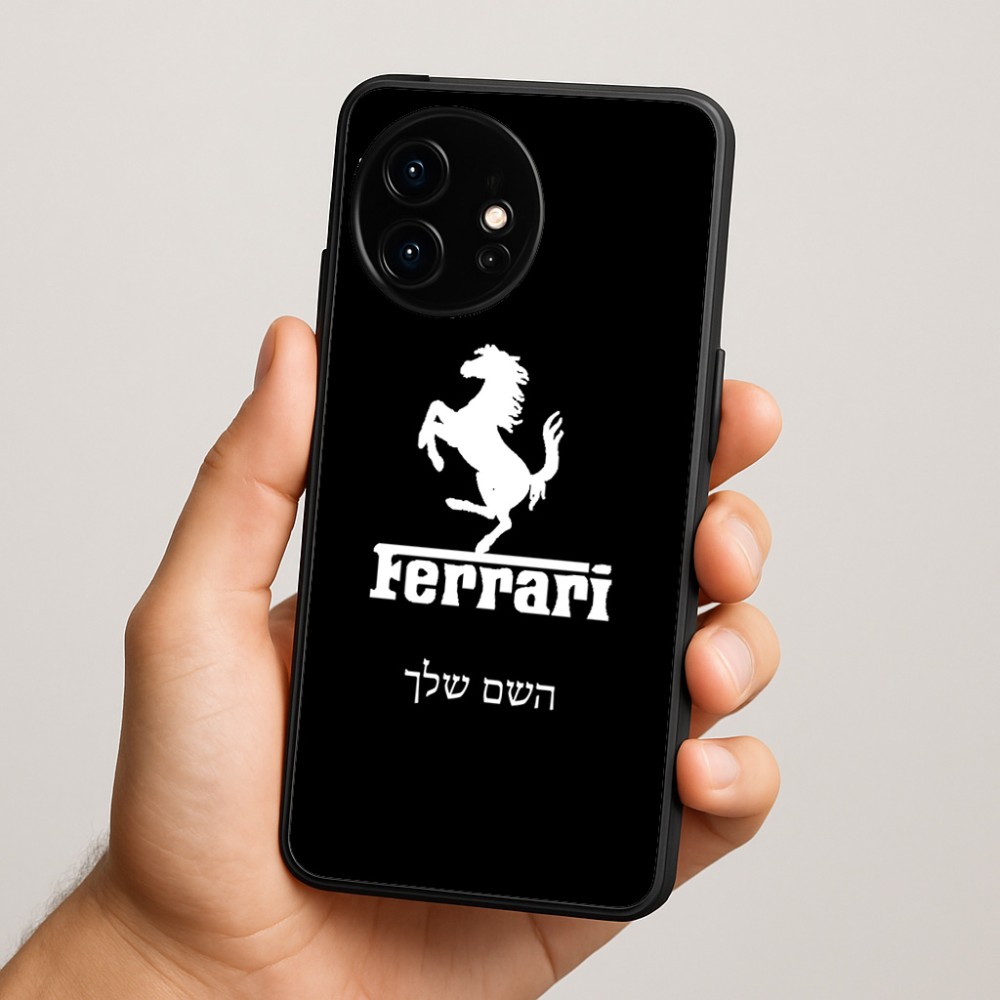 כיסוי בעיצוב אישי עם השם שלך לדגם - OnePlus 15R בעיצוב פרארי