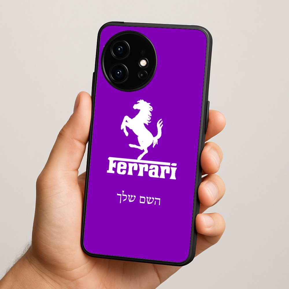 כיסוי בעיצוב אישי עם השם שלך לדגם - OnePlus 15R בעיצוב פרארי
