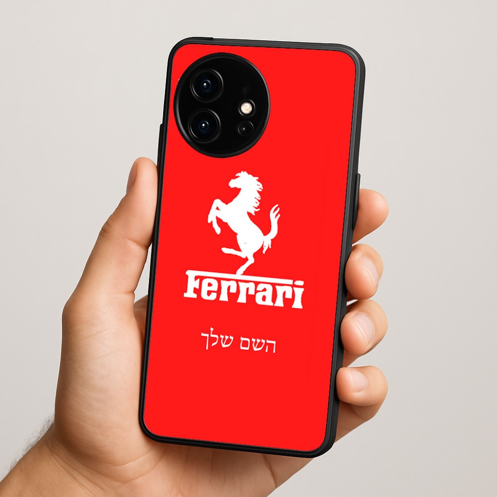 כיסוי בעיצוב אישי עם השם שלך לדגם - OnePlus 15R בעיצוב פרארי