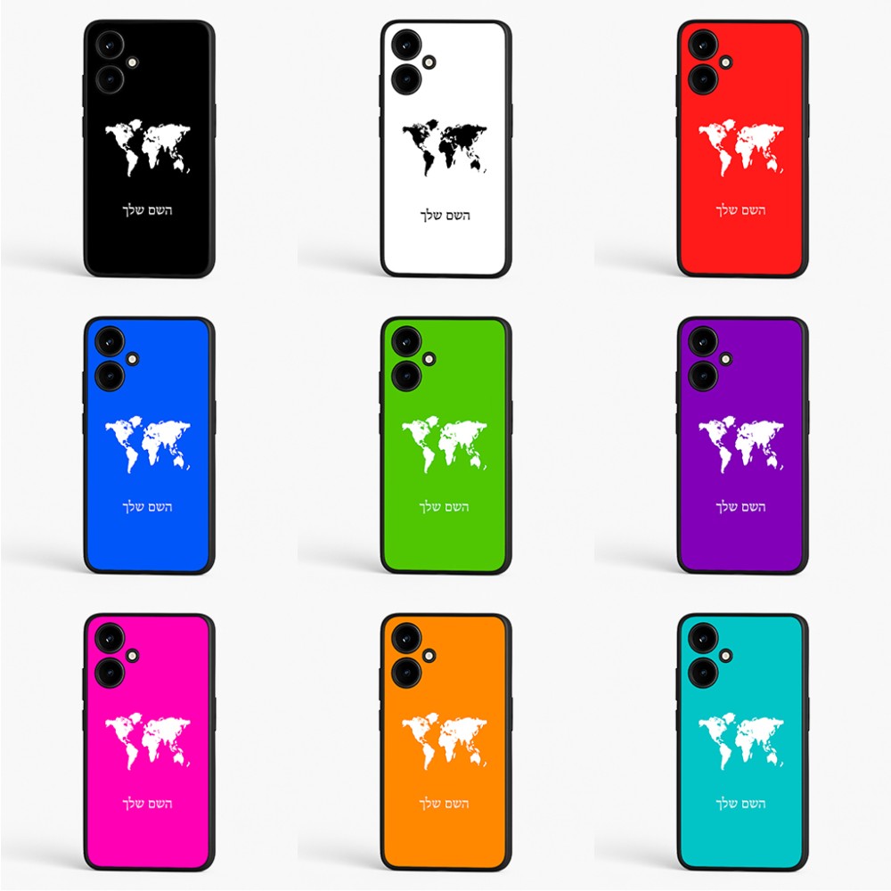 כיסוי בעיצוב אישי עם השם שלך לדגם - OnePlus Nord CE 3 Lite בעיצוב מפת העולם