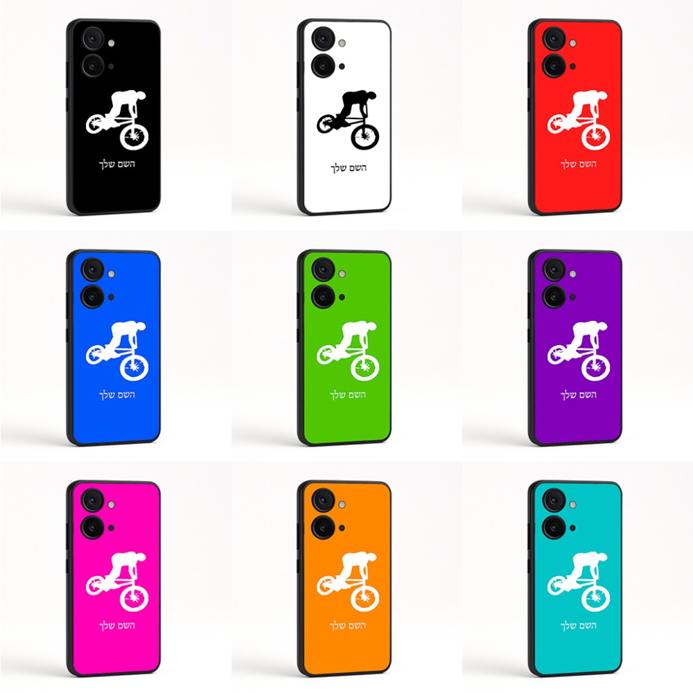 כיסוי בעיצוב אישי עם השם שלך לדגם - OnePlus Nord CE3 בעיצוב רוכב אופניים