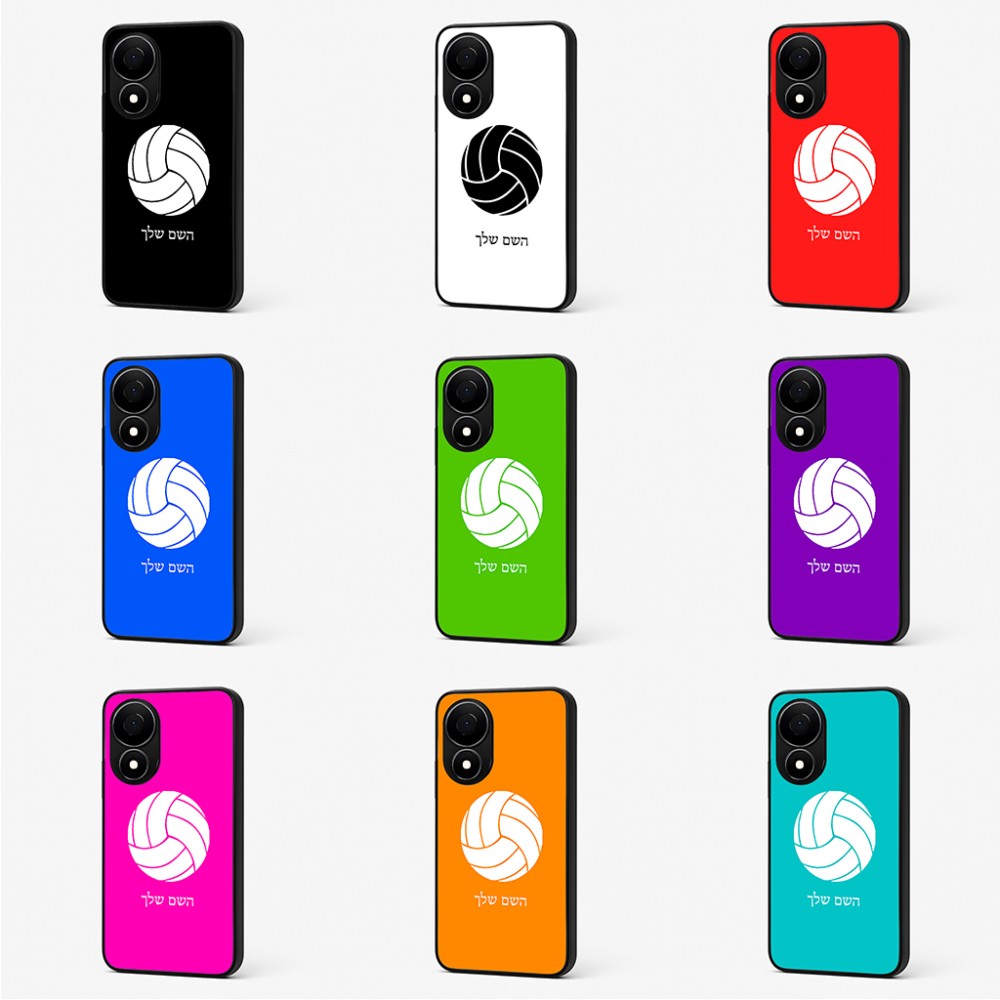 כיסוי בעיצוב אישי עם השם שלך לדגם - Realme 12+ בעיצוב כדור כדורעף