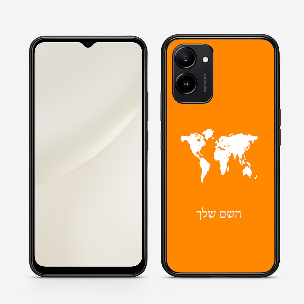 כיסוי בעיצוב אישי עם השם שלך לדגם - Realme 15T 5G בעיצוב מפת העולם