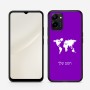 כיסוי בעיצוב אישי עם השם שלך לדגם - Realme 15T 5G בעיצוב מפת העולם