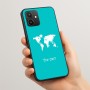 כיסוי בעיצוב אישי עם השם שלך לדגם - Realme 15T 5G בעיצוב מפת העולם