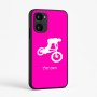 כיסוי בעיצוב אישי עם השם שלך לדגם - Realme 15x 5G בעיצוב רוכב אופניים