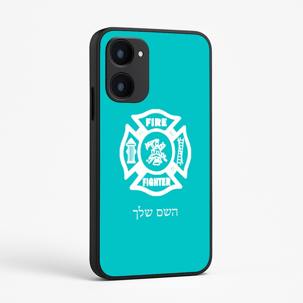 כיסוי בעיצוב אישי עם השם שלך לדגם - Realme 15x 5G בעיצוב כבאי - תגית