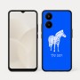 כיסוי בעיצוב אישי עם השם שלך לדגם - Realme 15x 5G בעיצוב זברה