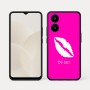 כיסוי בעיצוב אישי עם השם שלך לדגם - Realme 15x 5G בעיצוב שפתיים - נשיקה