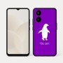 כיסוי בעיצוב אישי עם השם שלך לדגם - Realme 15x 5G בעיצוב פינגווין