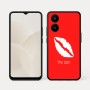 כיסוי בעיצוב אישי עם השם שלך לדגם - Realme 15x 5G בעיצוב שפתיים - נשיקה