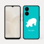 כיסוי בעיצוב אישי עם השם שלך לדגם - Realme 15x 5G בעיצוב קרנף