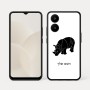 כיסוי בעיצוב אישי עם השם שלך לדגם - Realme 15x 5G בעיצוב קרנף