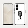 כיסוי בעיצוב אישי עם השם שלך לדגם - Realme 15x 5G בעיצוב מיקרופון