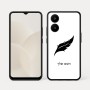 כיסוי בעיצוב אישי עם השם שלך לדגם - Realme 15x 5G בעיצוב נוצת נוצה