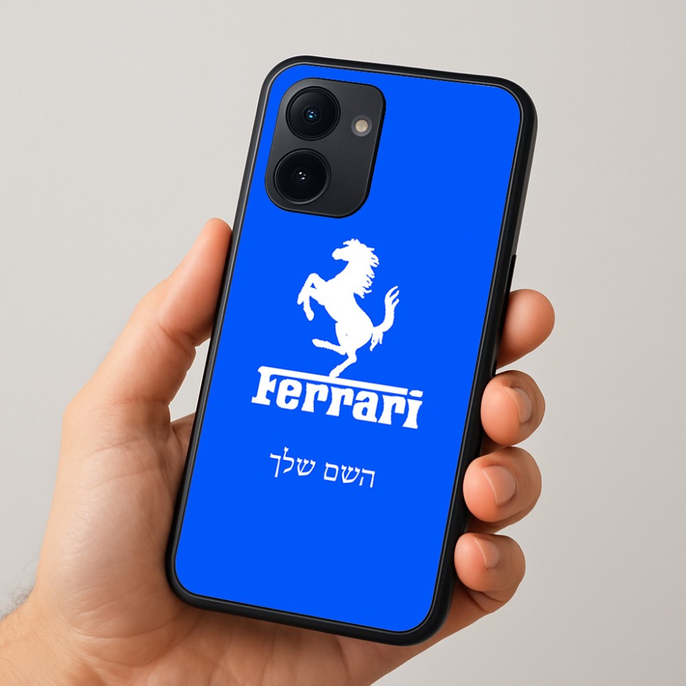 כיסוי בעיצוב אישי עם השם שלך לדגם - Realme 15x 5G בעיצוב פרארי