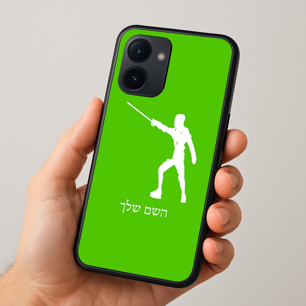 כיסוי בעיצוב אישי עם השם שלך לדגם - Realme 15x 5G בעיצוב לוחם סייף