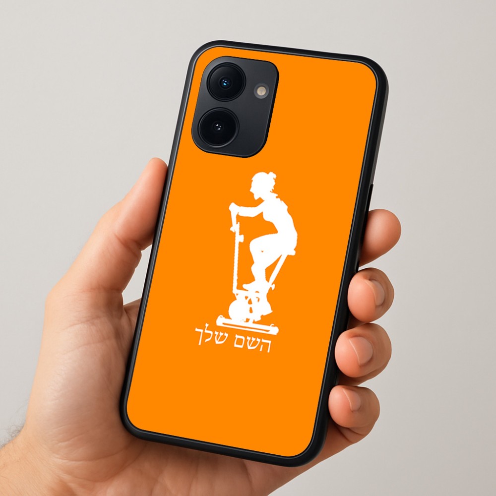 כיסוי בעיצוב אישי עם השם שלך לדגם - Realme 15x 5G בעיצוב אימון ספינינג - אישה