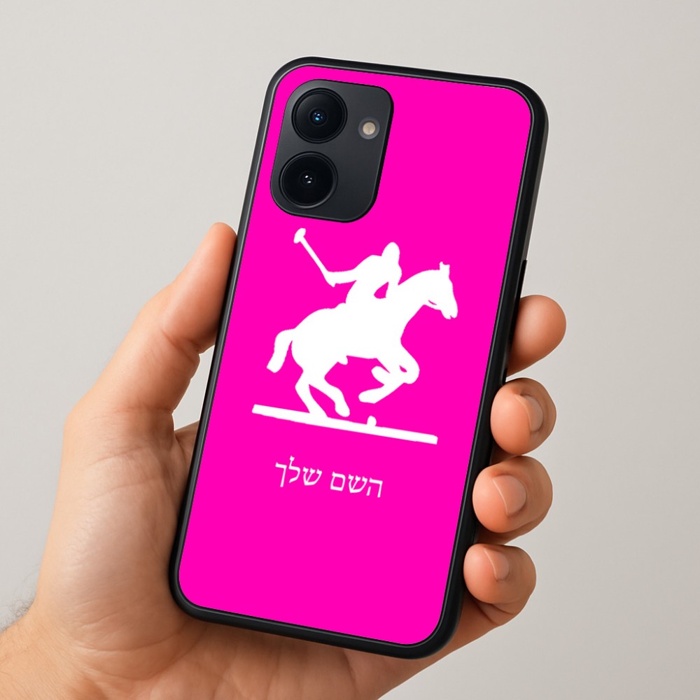 כיסוי בעיצוב אישי עם השם שלך לדגם - Realme 15x 5G בעיצוב שחקן פולו - סוס