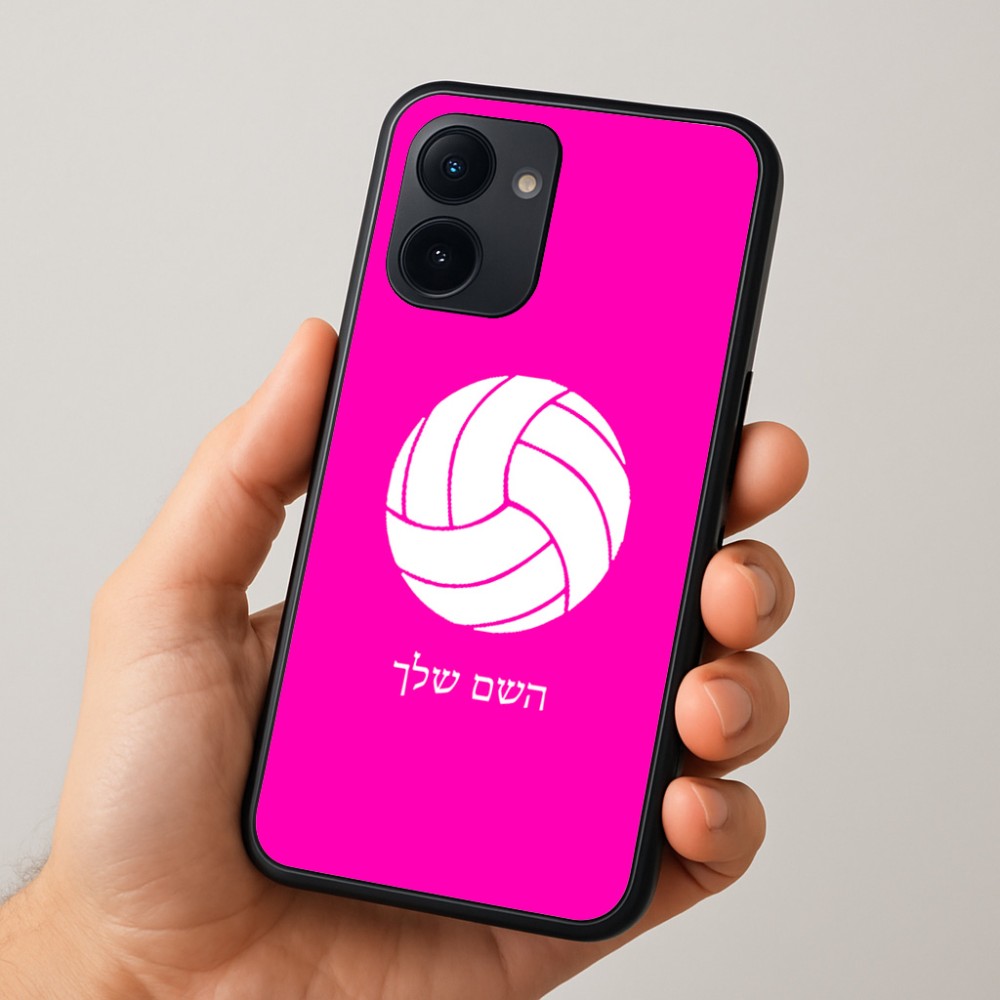 כיסוי בעיצוב אישי עם השם שלך לדגם - Realme 15x 5G בעיצוב כדור כדורעף