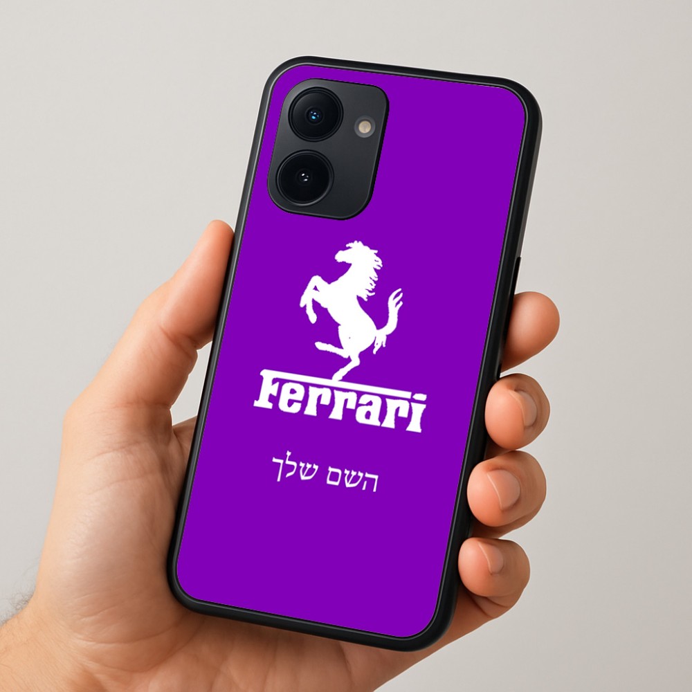 כיסוי בעיצוב אישי עם השם שלך לדגם - Realme 15x 5G בעיצוב פרארי