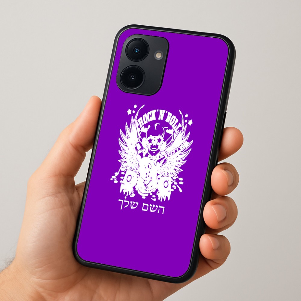 כיסוי בעיצוב אישי עם השם שלך לדגם - Realme 15x 5G בעיצוב רוקנרול