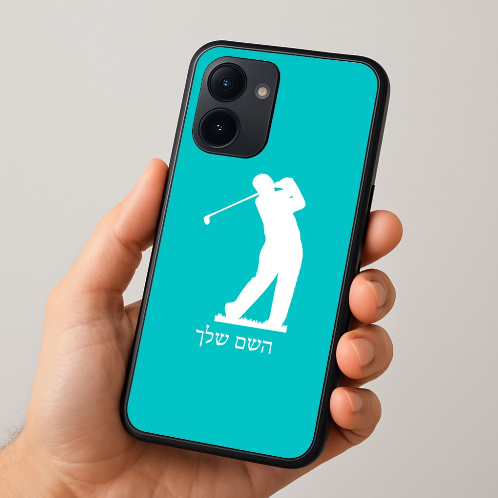 כיסוי בעיצוב אישי עם השם שלך לדגם - Realme 15x 5G בעיצוב שחקן גולף