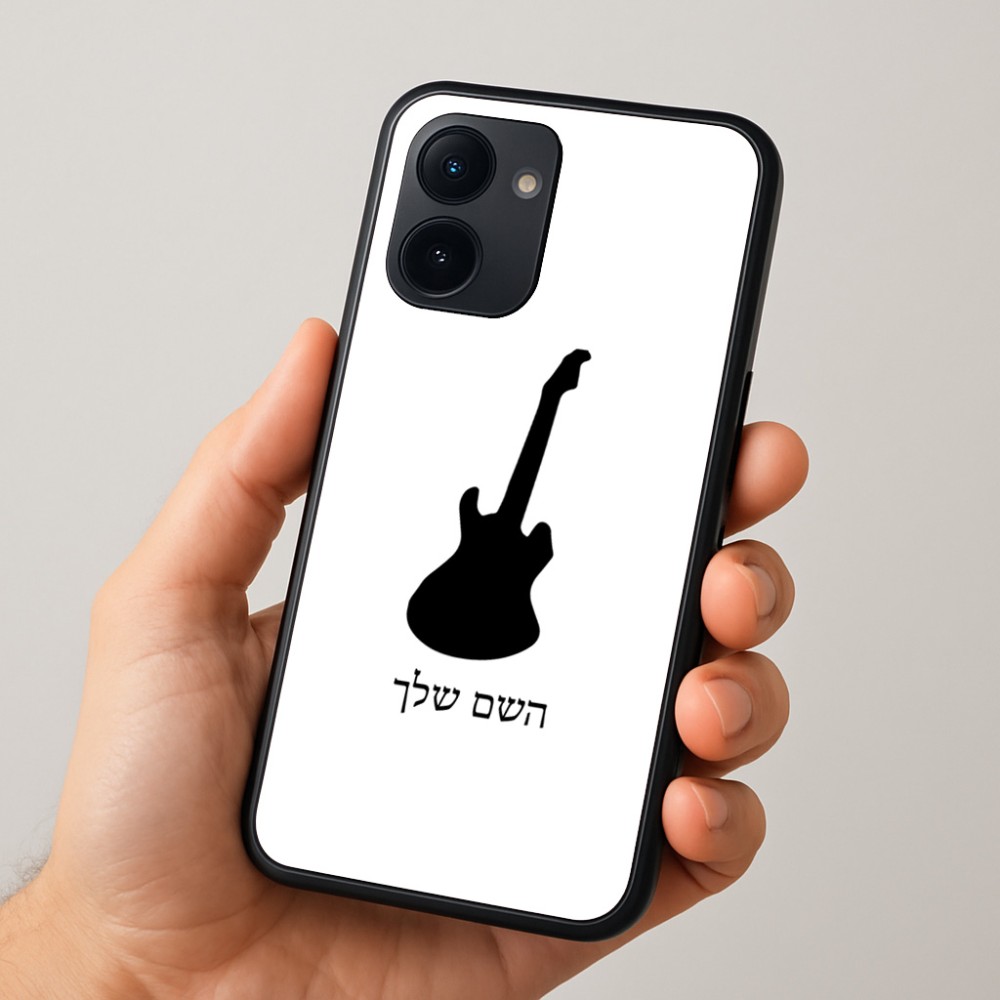 כיסוי בעיצוב אישי עם השם שלך לדגם - Realme 15x 5G בעיצוב גיטרה