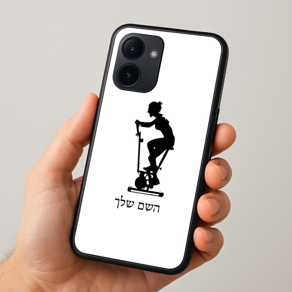 כיסוי בעיצוב אישי עם השם שלך לדגם - Realme 15x 5G בעיצוב אימון ספינינג - אישה