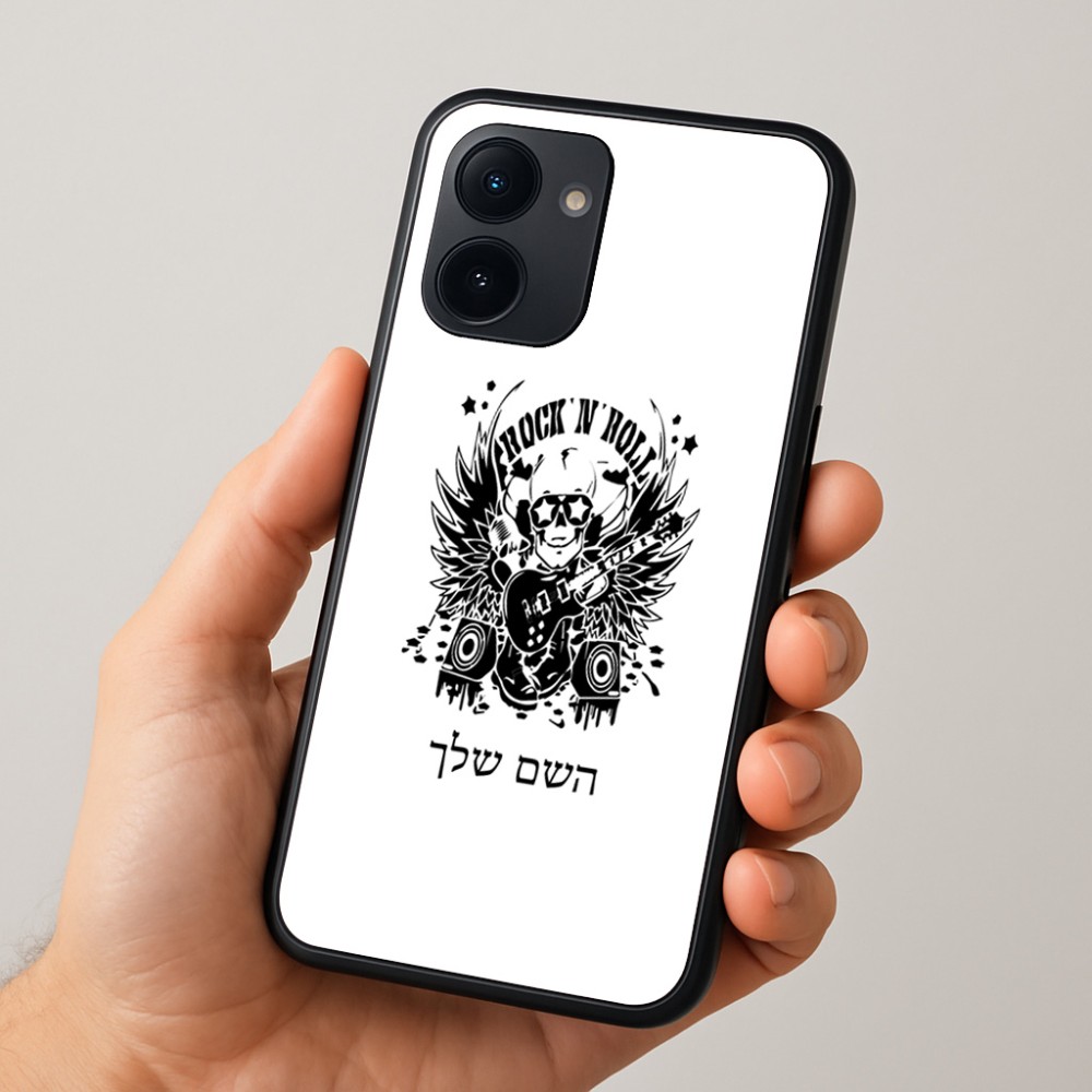 כיסוי בעיצוב אישי עם השם שלך לדגם - Realme 15x 5G בעיצוב רוקנרול