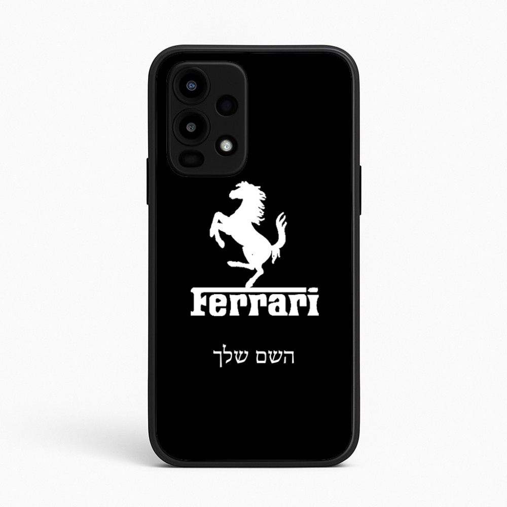 כיסוי בעיצוב אישי עם השם שלך לדגם - Realme 16 Pro 5G בעיצוב פרארי