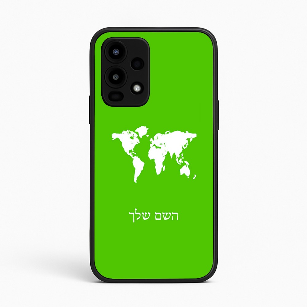 כיסוי בעיצוב אישי עם השם שלך לדגם - Realme 16 Pro 5G בעיצוב מפת העולם