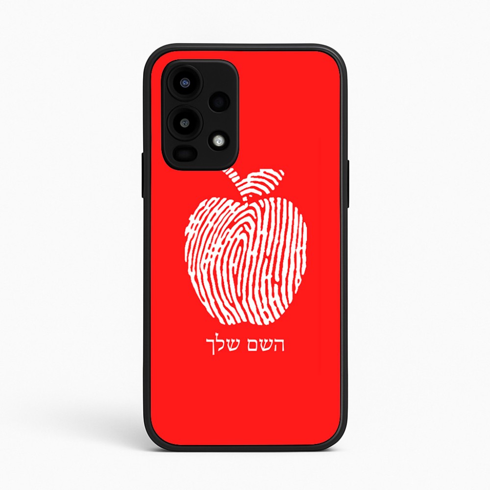 כיסוי בעיצוב אישי עם השם שלך לדגם - Realme 16 Pro 5G בעיצוב הדפס תפוח