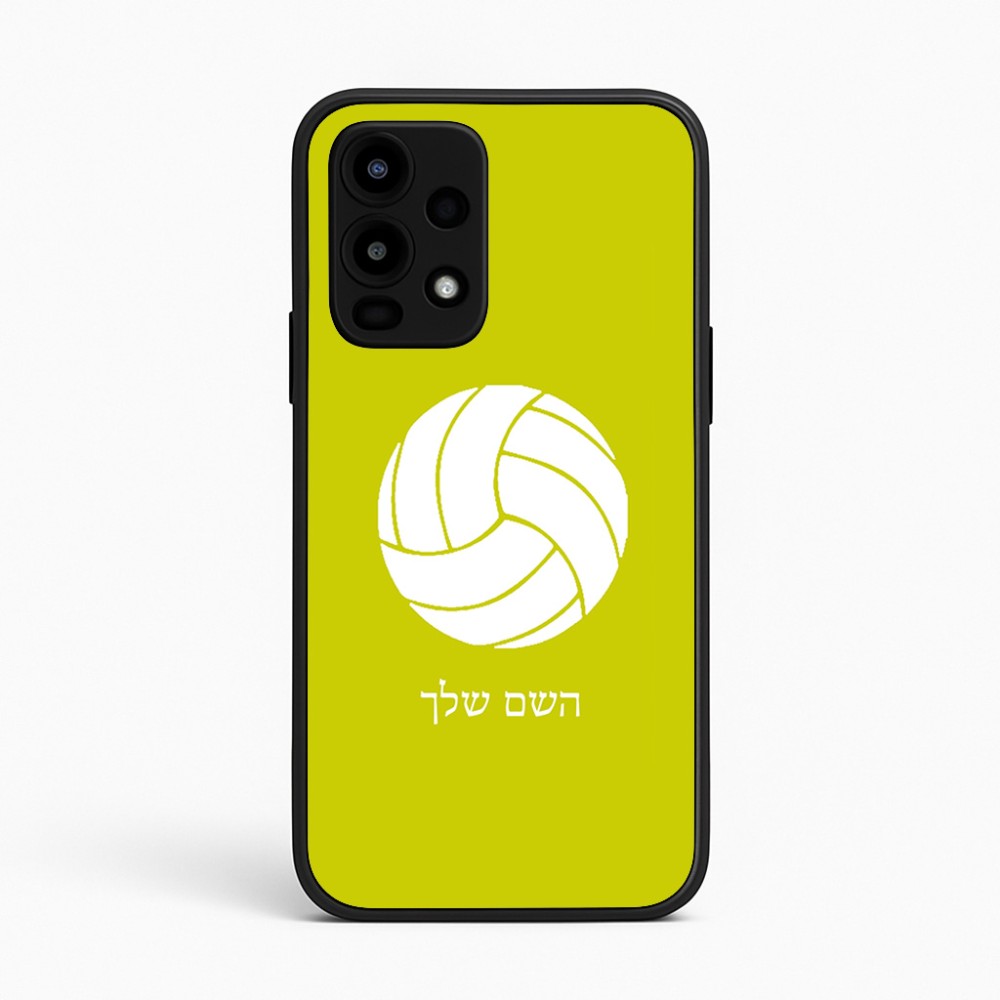 כיסוי בעיצוב אישי עם השם שלך לדגם - Realme 16 Pro 5G בעיצוב כדור כדורעף