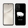 כיסוי בעיצוב אישי עם השם שלך לדגם - Realme 16 Pro 5G בעיצוב חזיר