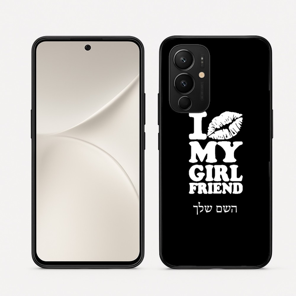 כיסוי בעיצוב אישי עם השם שלך לדגם - Realme 16 Pro 5G בעיצוב לנשק את החברה שלי