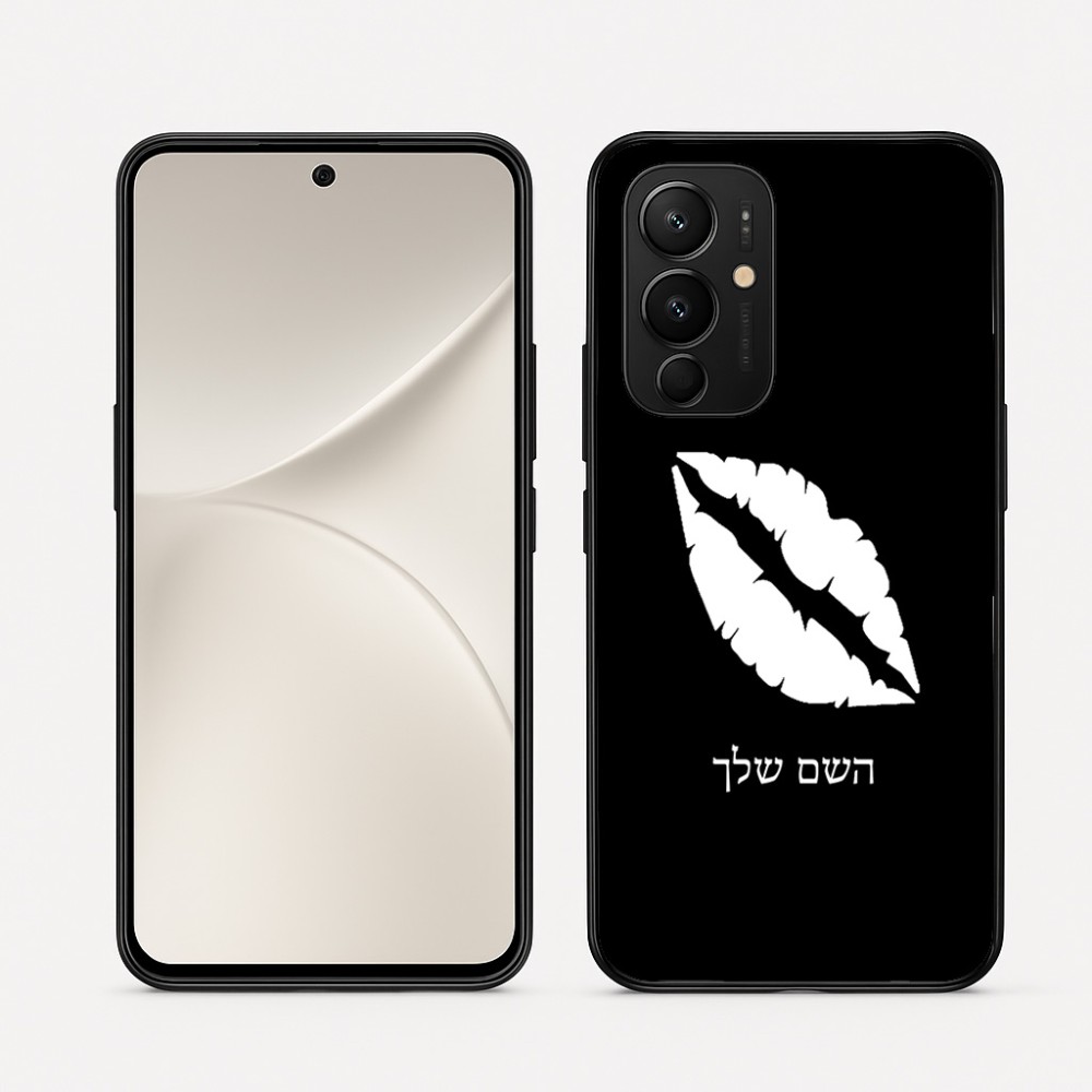 כיסוי בעיצוב אישי עם השם שלך לדגם - Realme 16 Pro 5G בעיצוב שפתיים - נשיקה